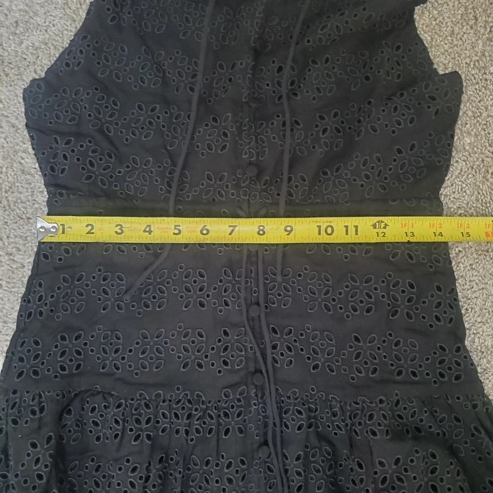 J.Crew NWT Anguilla Halter Mini Dress in Eyelet Black Sz 8 - Picture 5 of 11